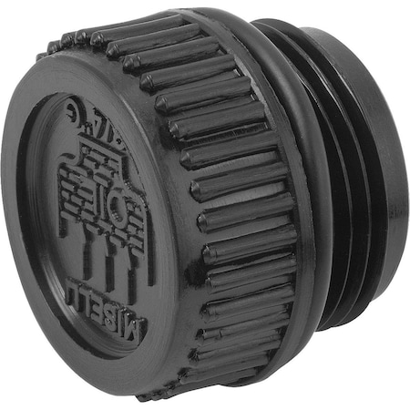 Screw Plug, 55 Mm Dia, Black, Plastic